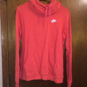 Pink Nike Funnel-neck Hoodie